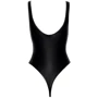 Боди Noir Handmade F244 Powerwetlook body with high cut bottom hem Black, L: Вид Боди