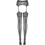 Панчохи з поясом Obsessive S225 (Чорний, S / M / L) фото 4