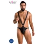 Боди Passion HARRY 028 black L/XL: Декор Люверсы