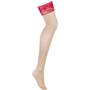 Панчохи під пояс із широким мереживом Obsessive Lacelove stockings XL/2XL: Матеріал Полиамид