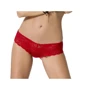 Трусики-бразилиана из цветочного кружева Raja Thong red L/XL - Passion