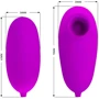 Вакуумний стимулятор з віброяйцем PRETTY LOVE - SUCTION & VIBRO-BULLETS, BI-014925: Діаметр, см 3