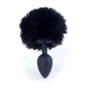 Анальная пробка с хвостом Jewellery Silicon PLUG Bunny Tail Black