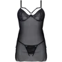 Пеньюар ECO Passion DROSERA CHEMISE black L/XL: Декор Бант, Кружево, Стрепы