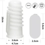 Насадка на член LoveToy Vibrating Spiral Knights Ring White: Наличие вибрации Есть