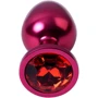 Анальная пробка с кристаллом Metal By Toyfa Burgundy Anal Plug Ruby: Материал Медицинский металл