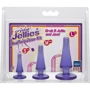 Набір анальних пробок Doc Johnson Crystal Jellies Anal Initiation Kit - Purple