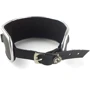 Нашийник з натуральної шкіри зі стразами та кільцем Art of Sex - Collar Ring: Колір черный