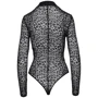 Боді Noir Handmade F287 Leopard flock bodysuit with long sleeves Black, 3XL: Застосування На тело