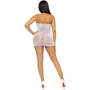 Мини-платье со стразами Leg Avenue OS White: Размер Универсальный