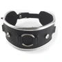 Нашийник з натуральної шкіри зі стразами та кільцем Art of Sex - Collar Ring фото 4