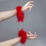 Наручники Secret Play Handcuffs Marabou Red: Цвет красный