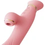 Вібратор з підігрівом та вакуумною стимуляцією клітора Zalo - ROSE Vibrator Strawberry Pink: Діаметр, см 3.7