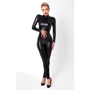 Комбінезон Noir Handmade F319 Caged wetlook catsuit with zippers and ring Black, 3XL: Вид Комбинезоны