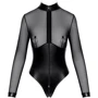 Боди Noir Handmade F321 Edge wetlook and mesh body with rings Black, 3XL: Применение На тело