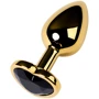 Анальная пробка с кристаллом Metal By Toyfa Gold anal plug Tourmaline