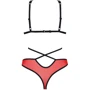 Комплект белья Passion PEONIA SET Red S/M red: Применение На тело