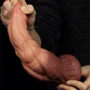 Фалоімітатор LoveToy Dual-Layered Silicone Cock 9.5" Brown фото 6