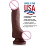 7 Inch Ultra Real Dual Layer Suction Cup Dildo - Medium Skin Tone фаллоимитатор 15x4.5 см, коричневый: Мошонка Есть