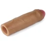 Насадка на член LoveToy Revolutionary Silicone Nature Extender Add 1" Brown: Наличие вибрации Нет