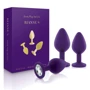 Набор анальных пробок с кристаллом Rianne S: Booty Plug Set Purple