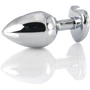 Анальная пробка с кристаллом ToyfaMetal Silver anal plug red gem: Наличие вибрации Нет