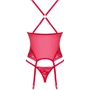 Прозрачный корсет Obsessive Lacelove corset XL/2XL Red: Вид Корсеты