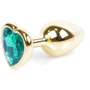 Анальная пробка с кристаллом BOSS of TOYS Boss Series - Jewellery Gold Heart PLUG Green S, BS6400042: Особенности С кристаллами