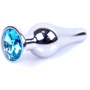 Анальная пробка BOSS of TOYS Boss Series - Jewellery Silver BUTT PLUG Light Blue (BS6400076) фото 8