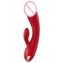 Смарт вибратор кролик с двойным отростком Satisfyer Double Flex Red