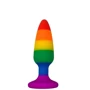Анальная пробка Wooomy Hiperloo Silicone Rainbow Plug S