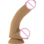 Гибкий фаллоимитатор на присоске ADDICTION - ANDREW 8″ Silicone Dong - Caramel + вибропуля: Наличие вибрации Нет
