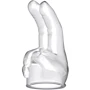 Насадка на вибромассажер - Power Head Double Finger Wang Massager Head Transparent