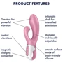 Вибратор-кролик Satisfyer Air Pump Bunny 2: Тип управления Кнопочное