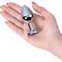 Анальная пробка с кристаллом Metal By Toyfa Silver anal plug Аmethyst: Материал Медицинский металл
