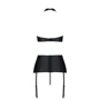 Комплект из эко-кожи с имитацией шнуровки Nancy Set black L/XL - Passion: Материал Полиуретан