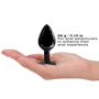 Металлическая анальная пробка с кристаллом Dorcel - Diamond Plug Black M: Особенности С кристаллами