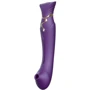 Смартвибратор 3в1 Zalo - Queen Twilight Purple, пульсирующая жемчужина и вакуум, кристалл Swarovski: Для кого Для женщин