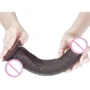 Фалоімітатор LoveToy Sliding-Skin Dual Layer Dong 9" Black: Наявність вібрації  Нет