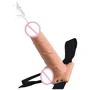 Fetish Fantasy 7.5in Hollow Squirting StrapOn - Полый страпон с имитацией эякуляции (телесный),19х4.8см