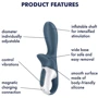 Анальний вібратор Satisfyer Air Pump Booty 2: Тип і форма Кролики, Вібромасажер