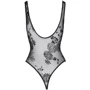 Боді Noir Handmade F242 Tulle body with patterned flock embroidery Black, M: Матеріал Полиэстер