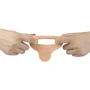 Насадка для двойного проникновения LoveToy The Ultra Soft Double Flesh 5.8": Особенности С кольцом на мошонку