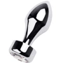 Анальна пробка Toyfa Metal Silver anal plug white gem