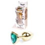 Анальная пробка с кристаллом BOSS of TOYS Boss Series - Jewellery Gold Heart PLUG Green S, BS6400042
