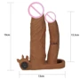 Насадка LoveToy Pleasure X-Tender Vibrating Double Penis Sleeve Brown Add 2": Для кого Для чоловіків