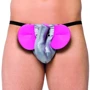 Мужские трусы SoftLine - Thong 4445, S-L (silver/pink)