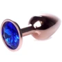 Анальная пробка с кристаллом BOSS of TOYS Boss Series - Jewellery Red Gold PLUG Dark Blue S, BS6400114 фото 7