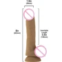 Гибкий фаллоимитатор на присоске ADDICTION - ANDREW 8″ Silicone Dong - Caramel + вибропуля: Тип Реалистичные