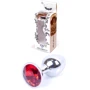 Анальная пробка Boss Series - Jewellery Silver PLUG Red S (BS6400016)